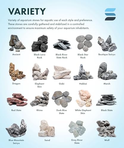Natural Stone for Aquarium, Terrarium, Paludarium, Reptile Enclosures - Set of Decorative Rocks for Landcapes, Aquascaping, Fish Tank Decor (Dragon Stone, 5 Pounds)