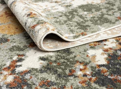 Keen Home Design Runner Rugs - 32"x119" Non-Shedding, Thick Pile Abstract Rugs for Kitchen, Living Room, Bedroom, Dining Room, Entryway - Size: 2'8" x 9'11", Skies Green - color: Skies Green, size: 2'8" x 9'11" (Runner)