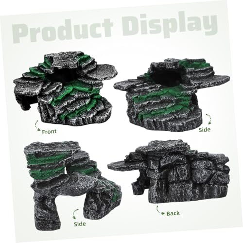 TOYANDONA Turtle Basking Platform Reptile Habitat Decor Strong Suction Cups for Aquatic Turtles and Bearded Dragons Floating Basking Rock