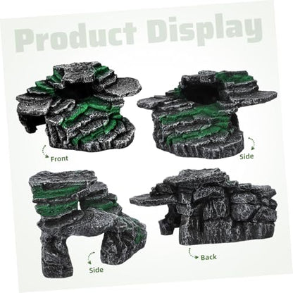 TOYANDONA Turtle Basking Platform Reptile Habitat Decor Strong Suction Cups for Aquatic Turtles and Bearded Dragons Floating Basking Rock