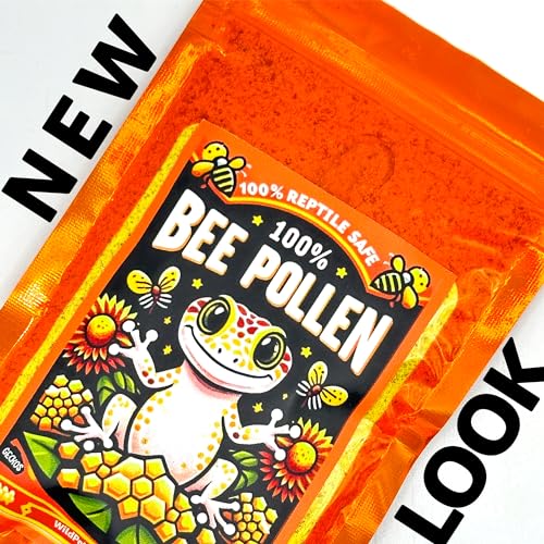 100% Bee Pollen Powder - Food for Reptiles | Single-ingredient food topper for bearded dragons, tortoises and other herbivorous or omnivorous reptiles
