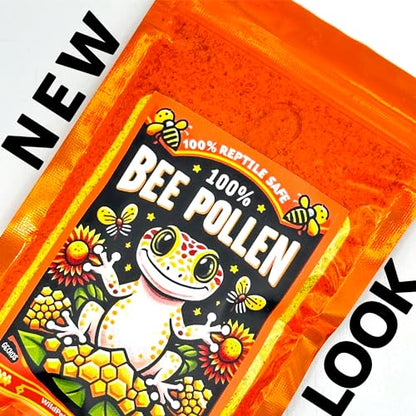 100% Bee Pollen Powder - Food for Reptiles | Single-ingredient food topper for bearded dragons, tortoises and other herbivorous or omnivorous reptiles