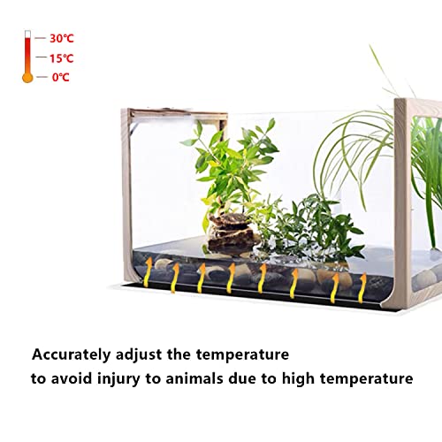 Reptile Heating Mat, 2PCS Reptile Heating Pad with Temperature Adjustment for Reptiles Tortoise Snakes Lizard Gecko Hermit Crab Amphibians - Removable Terrarium Heat Mats(20W,11x16.5 inches) - size: 2PCS,20W