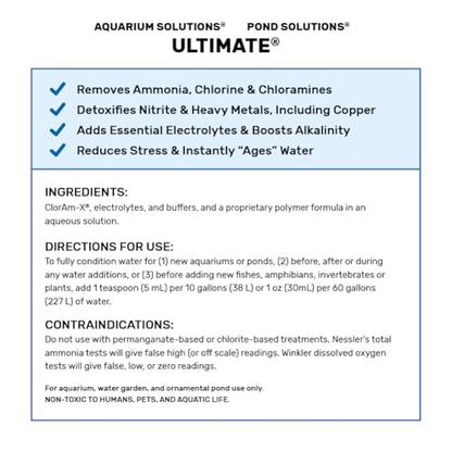 Hikari Usa AHK72236 Ultimate Cloram-X Water Conditioner for Aquarium, 16-Ounce