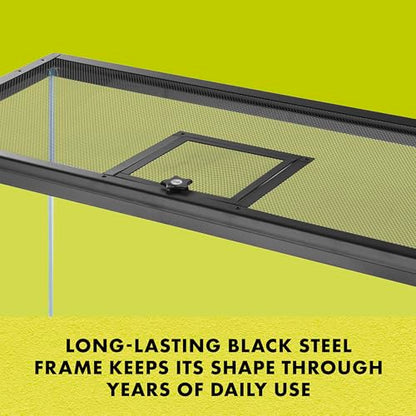 Zilla Pet Reptile Terrarium Fresh Air Screen Cover with Hinged Door 30" x 12" - size: 30" x 12"