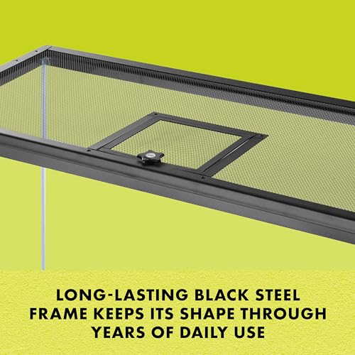 Zilla Pet Reptile Terrarium Fresh Air Screen Cover with Hinged Door 20" x 10" - size: 20" x 10"