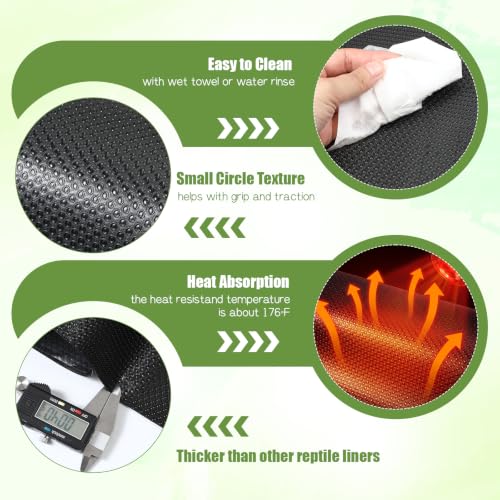 120Gallon Reptile Terrarium Mat Liner 59X24 Reptile Carpet Bedding | Leopard Gecko Tank Liner Mat Bearded Dragon Substrate for 4x2x2 Reptile Enclosure