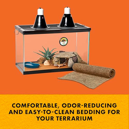 Zilla Reptile Terrarium Bedding Substrate Floor Liner, Brown, 30BR/40BR/50/65G, 17.25" x 35.25" (Pack of 12) - size: 17.25" x 35.25" (Pack of 12)