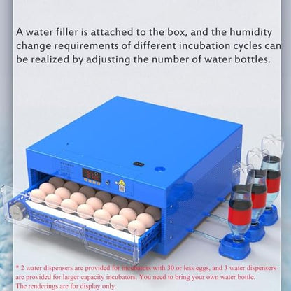 256 Eggs Automatic Chicken Incubators, Farm Poultry Hatcher Machine, LED High-Efficiency Automatic Egg Turning & Temperature Control, for Hatching Chicken Duck Goose Birds - color: 256 Eggs