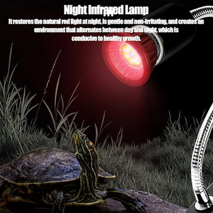 ciciglow Reptile Heat Lamp Bulb, Simulates Environment, 2W LED Energy Saving with E27 Standard Thread, Night for Lizards, Snakes, Frogs (ND-28 110v)