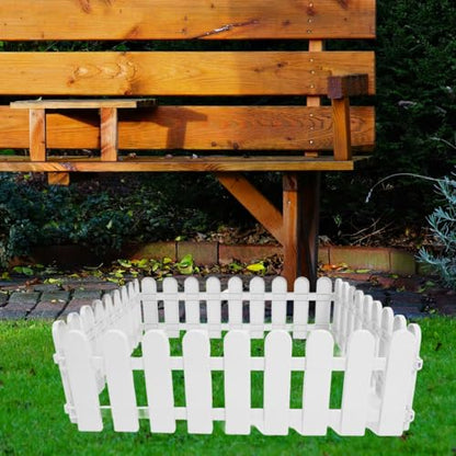 UPKOCH Garden Fence Panel 6-Pack Outdoor Plastic Pet Barrier for Small Dogs Tortoises Exercise Pen Portable Easy Installation 19.68X5.11 Inches