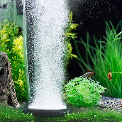 hygger Aquarium Air Stone, Bubble Stone Fish Tank Oxygen Ultra Silent Deep Dissolving Oxygen Diffuser Kit for Aquarium Fish Tank and Hydroponic - size: 4 Inch