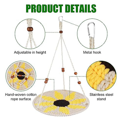 Jspupifip Reptile Hammock Bearded Dragon Accessories Reptile Summer Bed | Small Pet Habitat Shelter Cage Accessories for Chameleon Birds Rats Hamster Iguana - color: Beige&Yellow