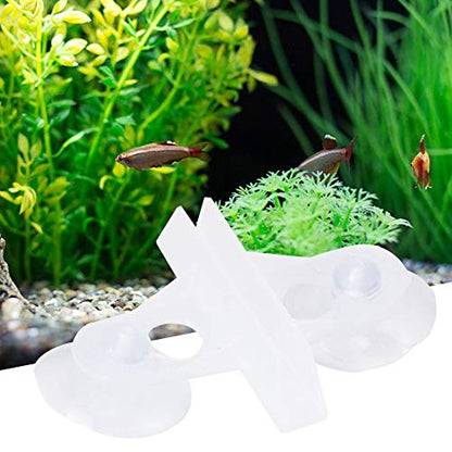 Zerodis 40 Pcs Aquarium Separation Clip, PVC Fish Suction Cup Separating Board Divider Support Clip with 80 Suction Cup Fish Isolation Divider (White)