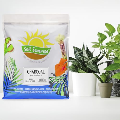 Soil Sunrise Horticultural Charcoal for Indoor Plants (30 Quarts) Hardwood Soil Additive for Orchids, Terrariums, and Gardening - size: 30 Quarts