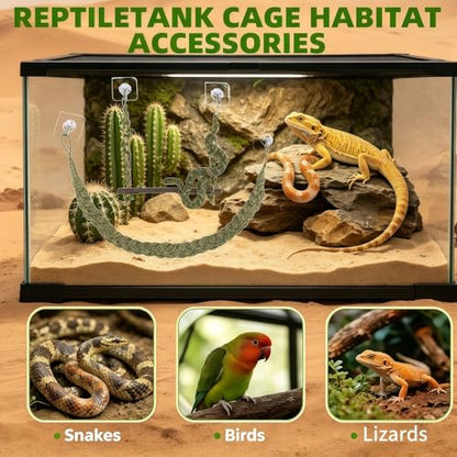 Snake Climbing Rope, Snake Enrichment Supplies, Lizard Climbing Toys, Small Reptile Climbing Toy, Snakes Ladders Toys, Reptile Tank Accessories, Snakes Tank Decoration for Ball Python rab Lizards