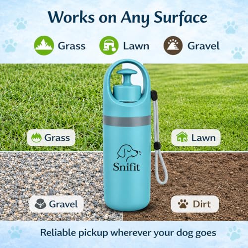 Dog Pooper Scooper for Small Medium Dogs - Portable Eco-Friendly Lightweight Poop Scooper for Dogs, Mini Waste Picker for Lawn, Grass, Gravel, and Easy to Carry (7.4 x 2.8in) Blue