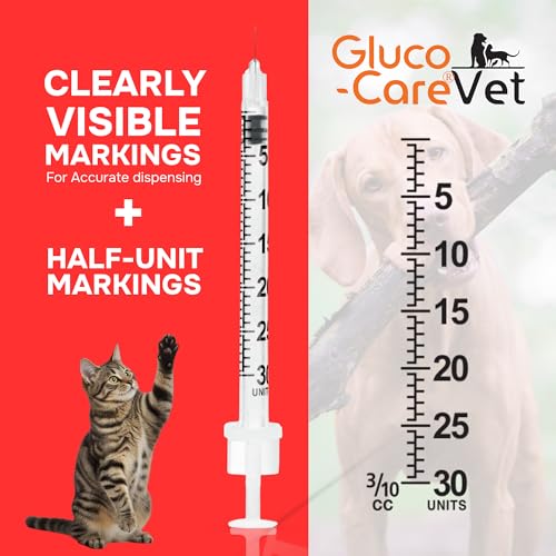 U-100 Pet -Veterinary Syringe 29G x 1/2" (12.7mm), 0.3ml (0.3cc) | Size 0.3 ml/cc, 50/bx, for Dogs & Cats, Veterinary Use Only, Half-Unit Markings, Clear Barrel, Fine Tip