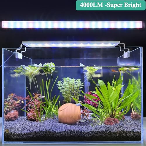 HITOP Full Spectrum LED Aquarium Light 32-40" Classic Fish Tank Light with Timer, Aquarium Plant Light with Stable Extendable Brackets - size: 32-40in