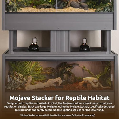 New Age Pet ECOFLEX Large Grey Mojave Stacker for Reptile Habitats | 10 Year Limited Manufacturer's Warranty | Stackable Design, Accommodates Lighting Set-Up - color: Grey, size: Large