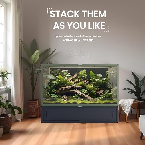 85 Gallon Reptile Tank with 48" Spacer Cabinet, Only for Phailozoo 85/120 Gallon Reptile Enclosure, Reptile & Amphibian Enclosure Terrarium Stand, 48"x 24" x 10"