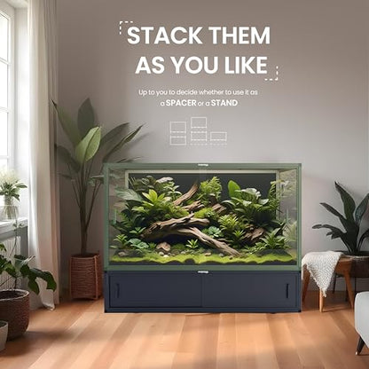 85 Gallon Reptile Tank with 48" Spacer Cabinet, Only for Phailozoo 85/120 Gallon Reptile Enclosure, Reptile & Amphibian Enclosure Terrarium Stand, 48"x 24" x 10"