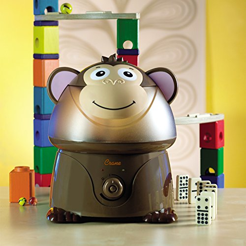 Crane Adorables Ultrasonic Humidifiers for Bedroom and Baby Nursery, 1 Gallon Cool Mist Air Humidifier for Large Room or Kid's Room, Humidifier Filters Optional, Monkey - color: Monkey