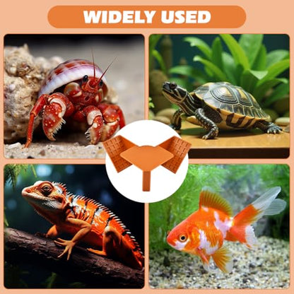 Hermit Crab Cave Hideout with Climbing Ramp 3-in-1 Hermit Crab Climbing Tank Hide Hideout Underground Tunnel Cave Corner(Color:Brown)