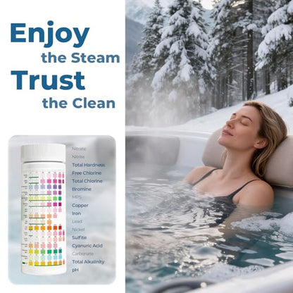 TESPERT Drinking Water Test Strips 125ct, Lead Home Tap Well Water Test Kit | 30s Quick Screening 16 in 1 Water Tester for Hardness, Lead, pH, Iron, Copper, Chlorine, Nitrite, Carbonate, Alkalinity
