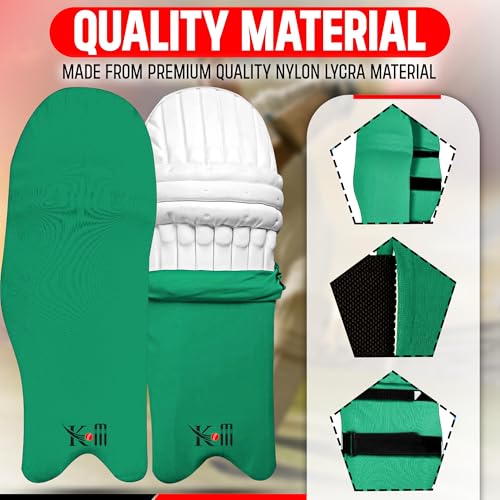 Cricket Batting Pads Covers – Waterproof, Durable & Stretchable – Protects Leg Guards from Dirt & Wear – Ideal for Training & Matches – One Size Fits Most (Pair)