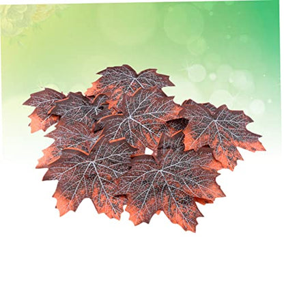 Abaodam 12pcs Maple Leaf Litter for Reptile Habitat Reusable Pet Cage Decor for Snakes Lizards Frogs Terrarium Accessories