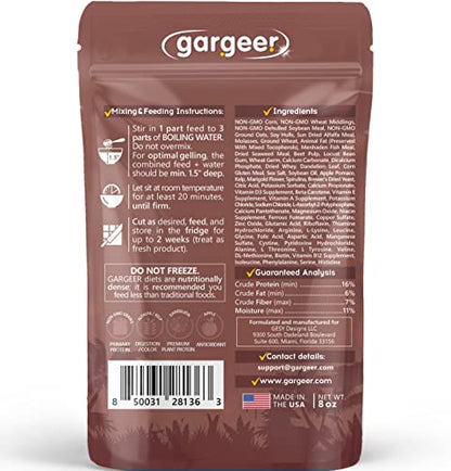 Gargeer 8oz Bugs & Insects Gel. for Roaches, Crickets & Worms, Made in USA | Expert-crafted, filler-free gourmet nutrition for thriving insects. Because a healthier bug means a healthier pet! - size: 8 Ounce (Pack of 1)