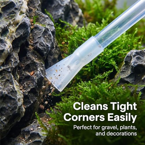 Aquarium Siphon Vacuum,Manual Water Changer Gravel Cleaner | with Duckbill Nozzle and Filter Head,Suitable for 5-10 Gallon Fish Tanks,Betta, Shrimp, Nano and Turtle Tanks