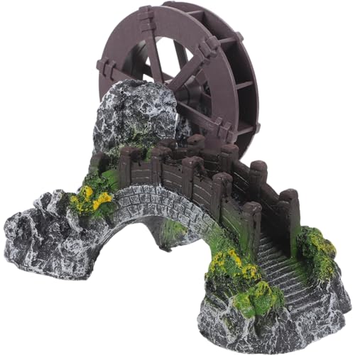 KESYOO Solar-Powered Windmill Water Wheel Oxygen Pump for Fish Tank Garden Decor