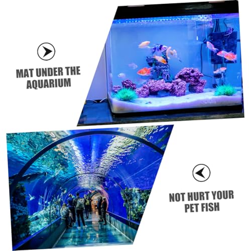 SUPVOX 2pcs Fish Tank Mat Thick Non- Cushion for Aquariums Leveling Pad -Aging Under-Tank Mat for Fish and Reptiles
