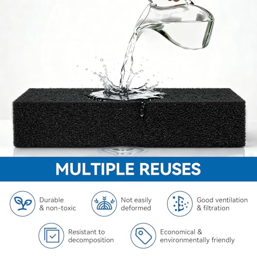 Aquarium Bio Sponge Fitler Media, Replacement Foam Insert Aquarium Filter Foam Sponges Fit For Fish Tanks, Ponds Filter, Sump, Canister, Power Filter - Fit For Ac 110 / 500 Filters, 30 PPI(2 PCS)