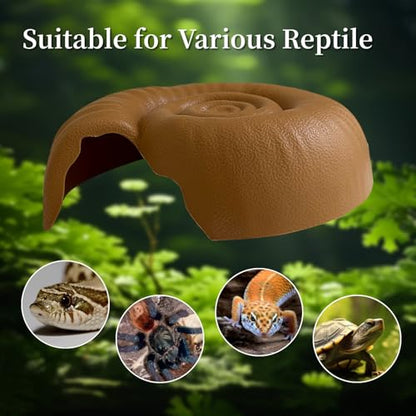 Reptile Tank Accessories, Helicoid Plastic Hideout for Snake, Ball Python Tank Accessories, Snake Hideout for Ball Python, Tank Habitat Accessories