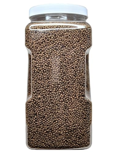 Cichlid Pellets, 45% Protein Floating 3.5mm (9/64") Pellets for Discus,Oscars, Central American, South American Cichlids…8oz Small Jar - size: 8 Ounce (Pack of 1)