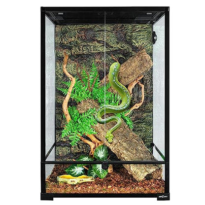 REPTIZOO 90 Gallon Reptile Terrarium 24" x 24" x 36" Large Glass Reptile Tank, Tall Terrarium with Front Opening Door and Top Screen Ventilation Easy Assembly Habitat Tank - size: 24" x 24" x 36"