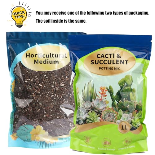 Succulent & Cactus Soil Potting Mix 10qt, Chunky Dirt with Fast Draining Fits for Bonsai, Terrarium and Houseplant - color: Succulent & Cactus Soil, size: 10qt