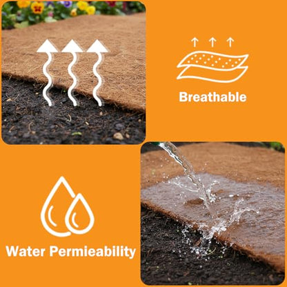 Coco Coir Mulch for Landscaping, 24 Inch Coconut Liners for Planters, 3 Pcs Coconut Fiber Tree Ring, Plant Covers from Animals,Dirt and Tree Protectors - size: 24in-3pcs