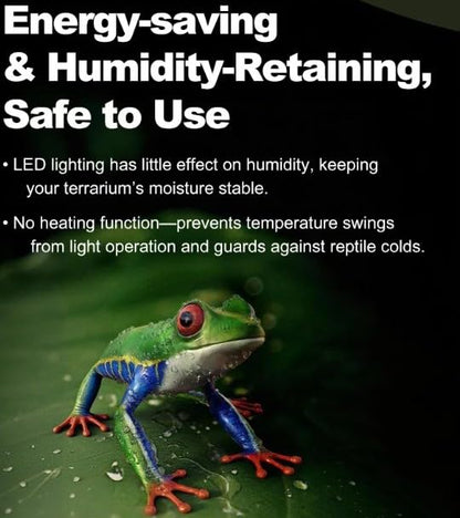 Reptile Terrarium LED UVA UVB Light with App Control for Desert and Tropical Habitats, ZL U1