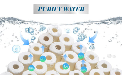 Aquarium Premier Bulk Bio Ceramic Rings Filter Media, 2 lbs | Fresh Water, Sea Water Fish Tank, Canister Filter, Koi Fish Pond Reef Filter - size: 2 lbs