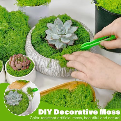 Fake Moss Moss for Crafts 3.52oz Artificial Moss for Crafts, Faux Moss for Fairy Garden, DIY Decorative, Model Making, Walls, Glass Containers, Home