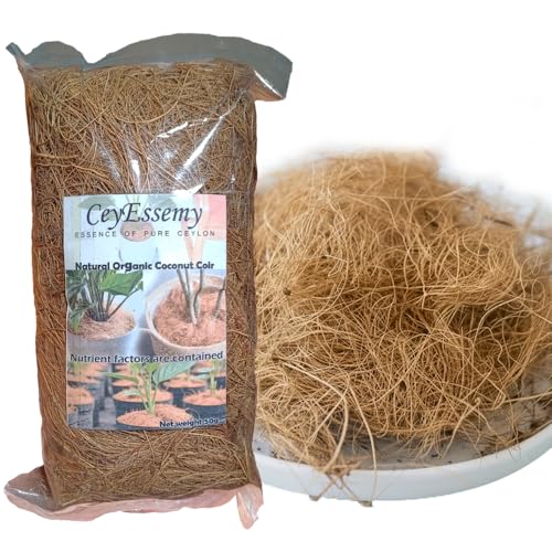 Natural Coconut Husk Fiber Organic Pure Coconut Husk Silk for Plants Coconut Fiber Substrate Loose & Fluffy Non-Vacuumed Easy to Separate for Orchids 1.76 Oz (50g) - size: 50g