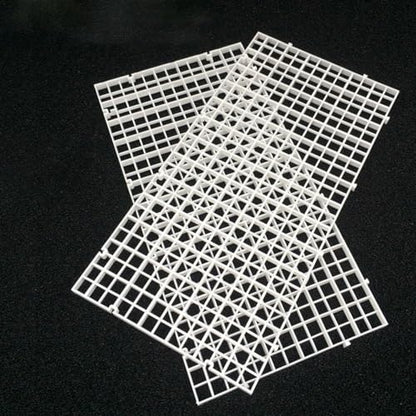 4pcs Aquarium Lid Hood Fish Tank Top Cover Terrarium Lid Plastic Grid Panel Egg Crate Grate with 6 Aquarium Glass Cover Board Clip Fish Tank Lid Anti-Jumping Net Cover (Clear,11.6*11.6inch) - color: Clear