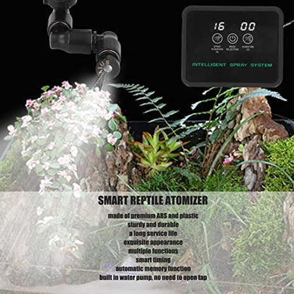 Zopsc Smart Reptile Atomizer, Electronic Reptile Humidifier, 360 Degree Rotatable Nozzle Fogger for Terrarium Enclosure, Automatic Fogger for Reptiles Amphibians