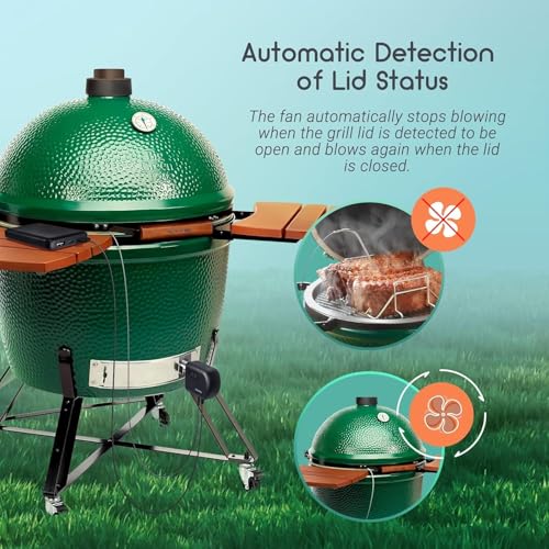 INKBIRD Wi-Fi and Bluetooth BBQ Automatic Smoker Fan Thermometer | Temperature Controller with 4 Probes for BGE, Kamado Joe, Primo, Ceramic Grills, 2 Size Adapters, Hard Carrying Cases