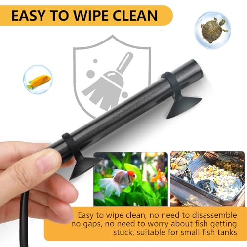 hygger Mini Submersible Aquarium Heater, Turtle and Betta Fish Tank Heater with Digital Display External Controller Freshwater