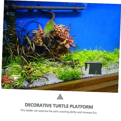 Toddmomy Decorative Turtle Platform Climbing Surface for Fish Tank Landscaping Basking Area for Water Turtles Frogs and Lizards Easy Tool Installation